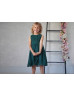 Pleated Chiffon Tea Length Flower Girl Dress